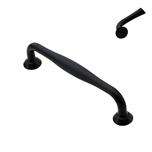 SEIWEI Black Cabinet Handles, 1/2Pcs Zinc Alloy Cupboard Handles
