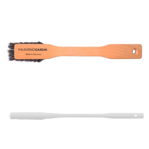Image of Dish Cleaning Brush - Natural Horsehair Bristles - Ergonomic Wooden Handle - Gentle for Pots, Pans & Silverware - Made in Germany
