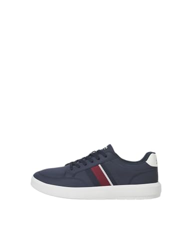 JACK & JONES Homme Sneaker Jfwjohnson PU Combo Baskets, Blazer Bleu Marine, 44 EU