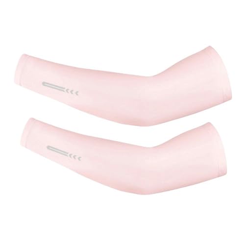 ZQUZEMS Zon Bescherming Arm 1 Paar Ademend Bescherming Cooling Arm Mouwen Fitnesselbow Pad Sport, Roze-2st, XXL