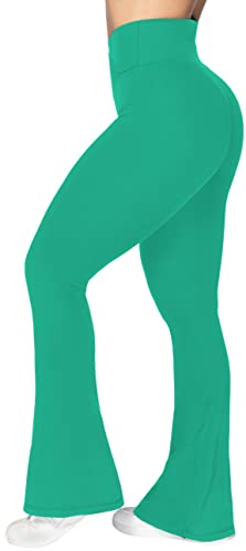 Image of Sunzel Flare Leggings, Crossover Yoga Pants with Tummy Control, High-Waisted and Wide Leg
