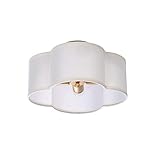 SKYGOO Lampes commerciales de magasin d'abat-jour en tissu, salon américain sans lampe principale, lumière de salle à manger de cuisine, lustre de buanderie en fer, lumière d'escalier de salle à mange