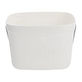 INOOMP Cesta Baño Asa y Diseño Hueco para Almacenar Suministros de Baño, Adecuado para Organización en Ducha o Lavabo