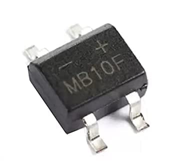 Wizzo {Pack of 100) Pieces MB10F Bridge Rectifier 4 Pin SMD Mini Dip 1000 Volt 0.8A For DOB LED Bulb Repair, DIY Science Projects, Electronic Component-picture-10