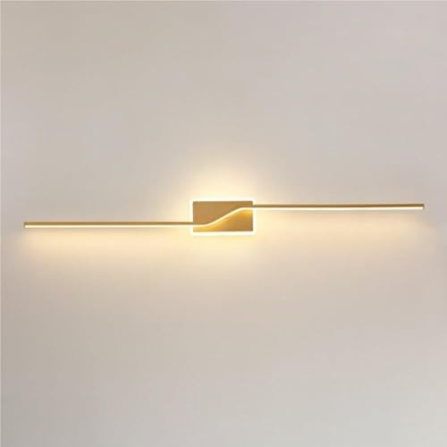 Applique LED 100cm ZR98US en aluminium noir au design minimaliste haut de gamme