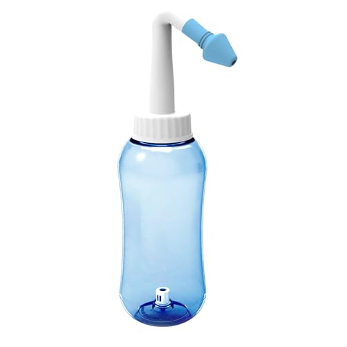 Botella exprimible Neti Pot, botella de irrigación nasal - Botella limpiadora de nariz - Limpiador de lavado de nariz de 300 ml, enjuague nasal, botella de lavado nasal para adultos y niños