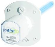 Field Controls UV-16/120 UV-Aire In Duct Air Purifier unit with a glowing UV lamp extending from the side.