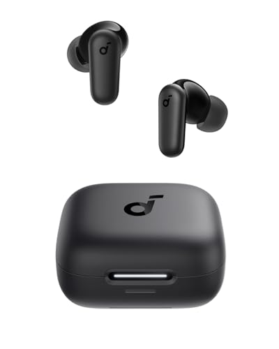 soundcore P30i da Anker, Fone de Ouvido Bluetooth 5.4 com Cancelamento de Ruído Adaptativo, Graves Poderosos, 45H de Reprodução, Estojo 2-em-1 com Suporte para Celular, IP54, Fone sem fio TWS, Preto