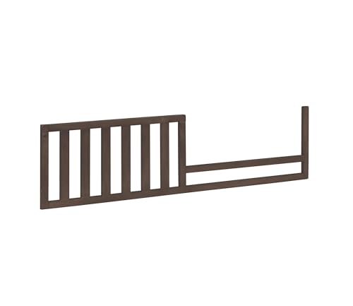 Image of Toddler Bed Safety Guard Rail for Sorelle Convertible Cribs - Solid Wood Rail for Convertible Crib to Toddler Bed Conversion - Safety Bed Rail for Children (Model #136, Merlot)