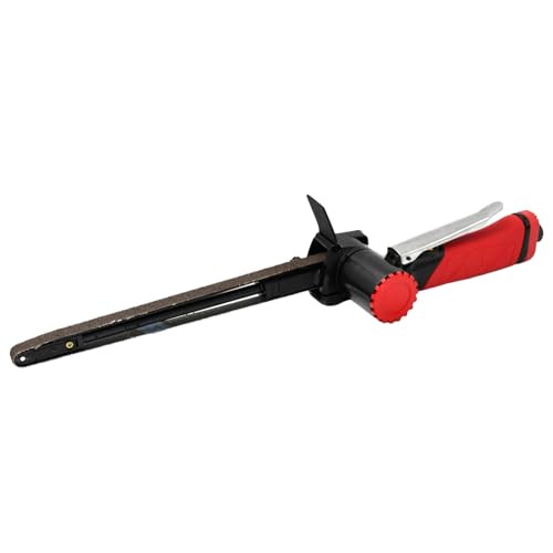 1/2" x 24" Air Belt Sander for Tight Spaces,18000 RPM Pneumatic Spot Weld Removal Tool for Rust Removal, Welding Prep, Corner Sanding, Furniture Finishing & Auto Body Repair