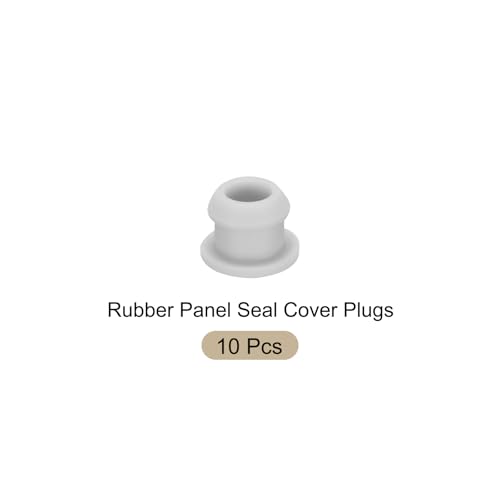 Image of Snap in Locking Hole Plugs Rubber Panel Seal Cover Drilled Silicone Caps, [for Kitchen Rubber, Waterproof Sealing Plugs] - 10.5mm /0.4in /Gray /10Pcs