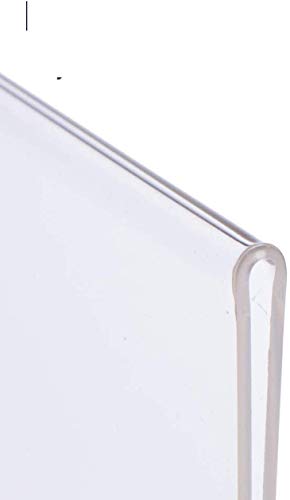 Image of Acrylic Sign Holder A5 Size (6 x 8.25 Inch) - Pack of 2 | Clear L-Stand Display Frame | Vertical Menu, Price List, Table Signage & Photo Holder | Durable 3mm Thick Acrylic