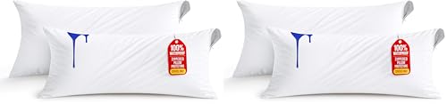 Image of Utopia Bedding Set of 2 Waterproof Pillow Protectors with Zipper Body Size (White), Ultra Soft Pillow Covers, Bed Bug and Dust Mite Proof Pillow Encasements, Moisture Wicking Pillow Cases (Pack of 2)