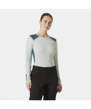 Camiseta W LIFA Helly Hansen Crew para mujer verde talla L 3