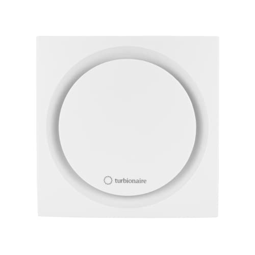 Turbionaire RING 100 SW Badlüfter Fan, Doppelte Ansaugung und Vorderseite, 100 mm, Weiß, Nichtrückkehrventil, Wasserdicht, Integrierte Rückschlagklapp