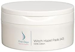 First Days Maternity - Witch Hazel Pads for Postpartum and General Use, 40 Pads, Round, 8cm, Made in U.K. (40 Count (Pack of 1))