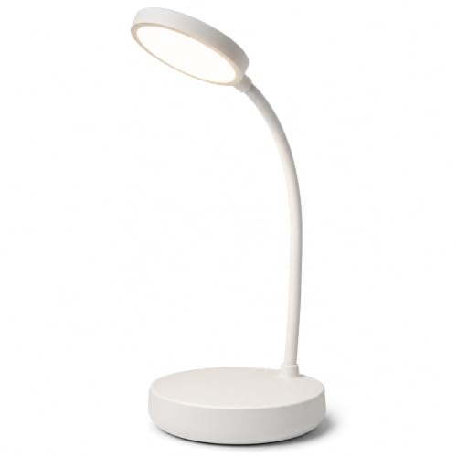 Image of Rechargeable LED Desk Lamp with Mobile Holder, 2400 mAh Battery, USB Type-C Charging, 3 Lighting Modes, Touch Control, Foldable Eye-Care Study Lamp for Reading, Office, Bedside & Students