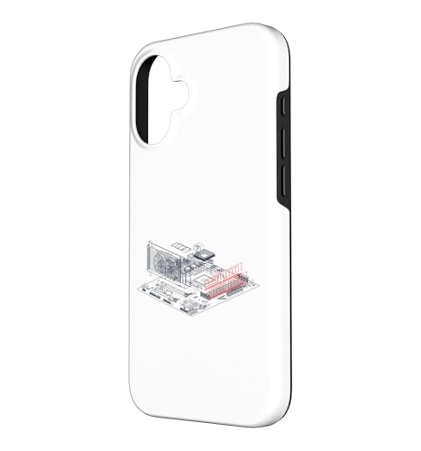 Image of RAM Card Wireframe Computer Motherboard IT Tech Geek Nerd Case for iPhone 16
