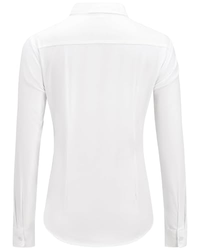 J.VER Button Down Shirts for Women Wrinkle Free Long Sleeve Dress Shirt Business Casual Work Blouse with Pocket4