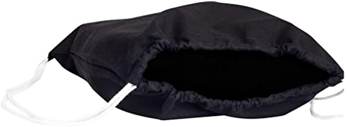 TBF (12 Pack) Set of 12 Durable Cotton Canvas Drawstring Backpack Bags 14" W x 16" H (Black)2