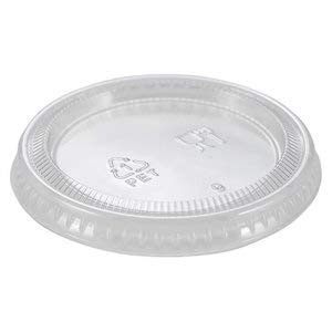 Empress 1.5oz 2oz and 2.5oz Plastic Portion Cup Lid, Clear, 50-50ct Sleeves/Carton (1 Carton)