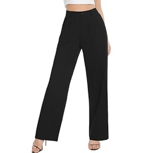 Tapata Women Wide Leg Pants High Waisted Dress Trousers Casual Elastic Pockets Business Work Slacks