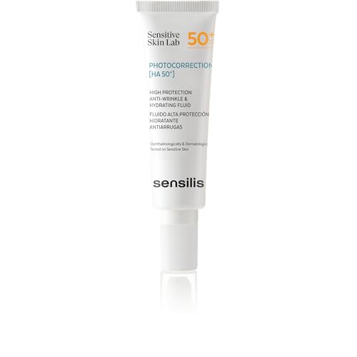 Sensilis Photocorrection HA SPF50+ - Crema Facial con Fotoprotección Alta, Hidratante y Antiarrugas, Con Acido Hialurónico y Provitamina D3, Para Piel Sensible 50 Ml