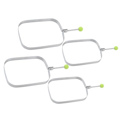 CONGARTENO 4pcs Stainless Steel Baking and Cooking Versatile Pancake and Molds for Frying Eggs Crepes and Cakes Easy Demolding for Kitchen Use