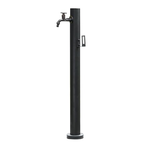 Colonne d'eau de jardin verticale en acier inoxydable 304 autonome avec robinet distributeur d'eau antigel extérieur Fontaine de cour décorative Montée sur le sol