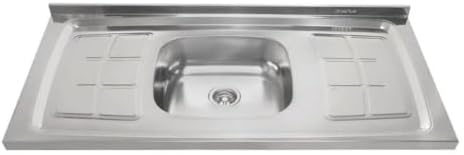 Pia de Inox Concretada 100 x 53 cm Dupla cm - Ghelplus