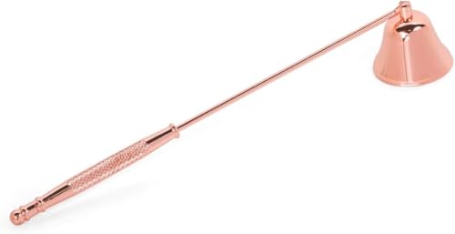 Pluzmecalm Candle Snuffer,Rose Gold Metal Candlesnuffers Wick Snuffer Candle Accessory with Long Handle for Putting Out Extinguish Candle Wicks Flame Safely
