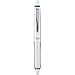 Pilot Dr. Grip PureWhite Refillable & Retractable Ballpoint Pen, Medium Point, Blue Accents, Black Ink, Single Pen (36206)