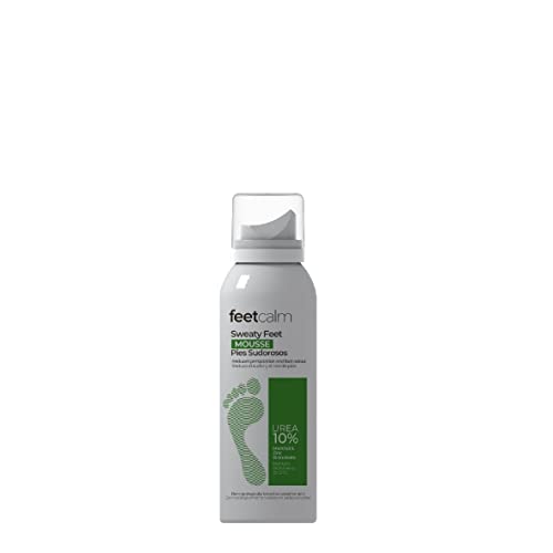 feetcalm - Mousse Pies Sudorosos. Spray Desodorante para reducir el sudor y eliminar el mal olor en pies y calzado. (Mousse Pies Sudorosos 75 ml.), 1 item