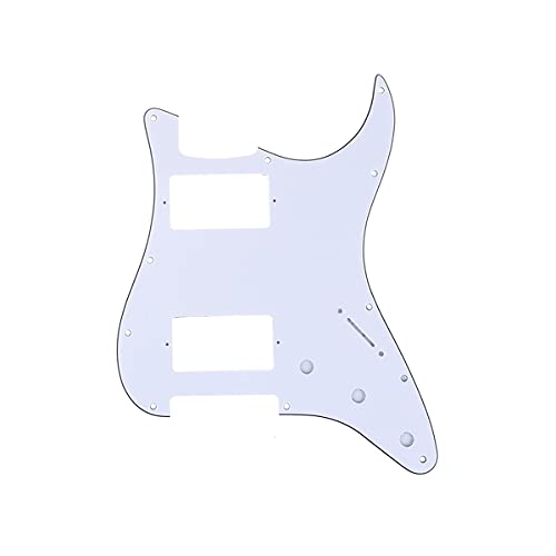 Musiclily Pro 11 Hole HH Strat Pickguard 2 Humbuckers Scratch Plate for American/Mexican Fender Standard Stratocaster Modern Style Electric Guitar