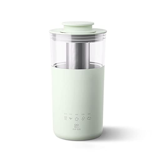 ZZJCY Hervidor Eléctrico Portátil, Mini Hervidor Viaje con Calefacción 350 Ml con Revestimiento Interior De Acero Inoxidable 304, Taza De Calentamiento De Tetera Ebullición Rápida 300 W,Verde Cover