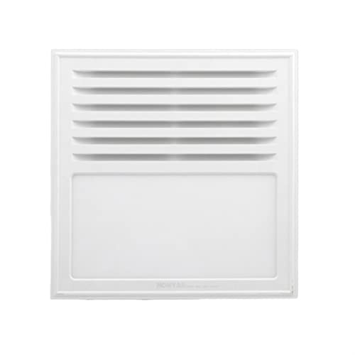 Ventilador con luz LED integrado para techo, ventilador silencioso de 30×30cm para baño con potente extracción y luz