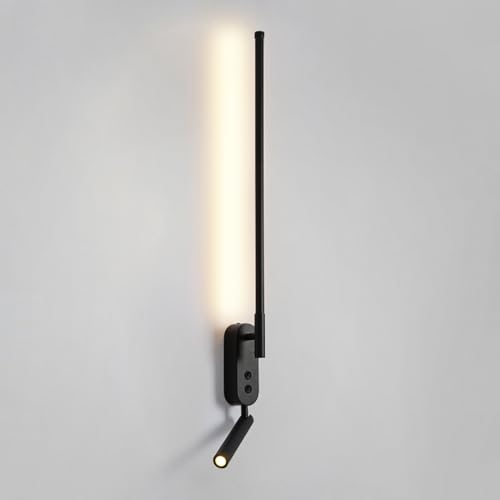 Lámpara de Pared de Tubo Largo Negra, mo