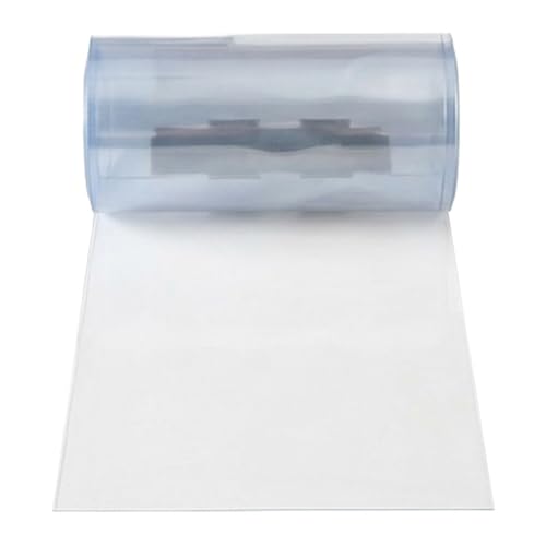 FACAIIO Bandes de rideaux souples en PVC transparent coupe-vent pour porte isolante, niche, rangement de chambre AC, facile à installer, 18 cm x 2,1 m