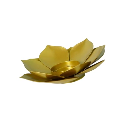 Elegantes Lotos Metal Lotos Flower Cander Cup Desktop Decoration para Celebración Y Ceremonias