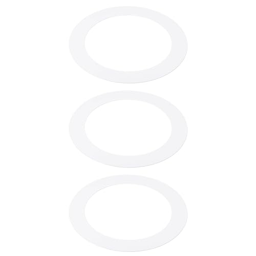 PATIKIL 5" ID 7.48" OD Goof Rings for Recessed Light, 3 Pack Matte White Goof Metal Trim Ring Lighting Fixture for Ceiling Wall Recessed Can Downlights by PATIKIL - Used condition - US$11.67