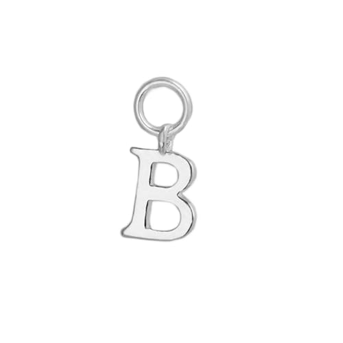 Image of SUGARKITTEN LONDON Sterling Silver A-Z Letter Alphabet Initial DIY Charm Pendant 10 x 8mm (B)
