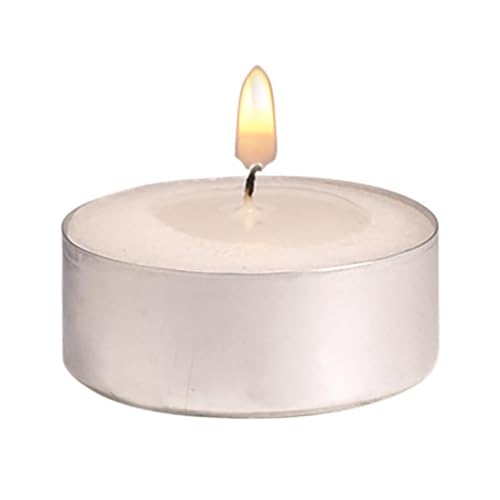 Trinity Church Supply 4 Hour Straight Side Candle Aluminum Votive Cup Dripless Clean Burning Smokeless Dinner Paraffin Wax Candles for Home Decoration, 1-7/16 Dia. x 7/8 Height, Pack of 4