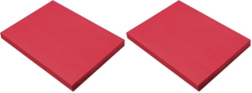Image of Prang (Formerly SunWorks) Construction Paper, Holiday Red, 9 inch x 12 inch, 100 Sheets (Pack of 2)