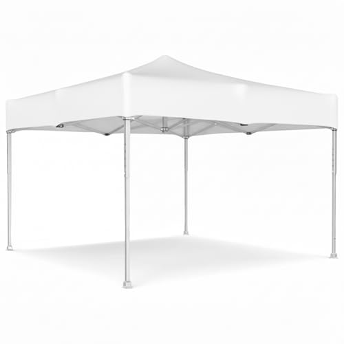 Image of OUTO Heavy Duty Gazebo Tent 6.5 ft | 16.8 Kg Strong Frame | UV Protection Foldable Pop-Up Canopy Tent with 4 Side Open | Outdoor Folding Tent for Garden, Terrace, Events & Promotional Use (White)