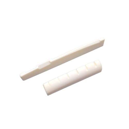 ULDIGI Coustic Guitar Saddle Nut Bone Guitar Bridge Replacement Nuts for Guitar Ox Bone Nut Set