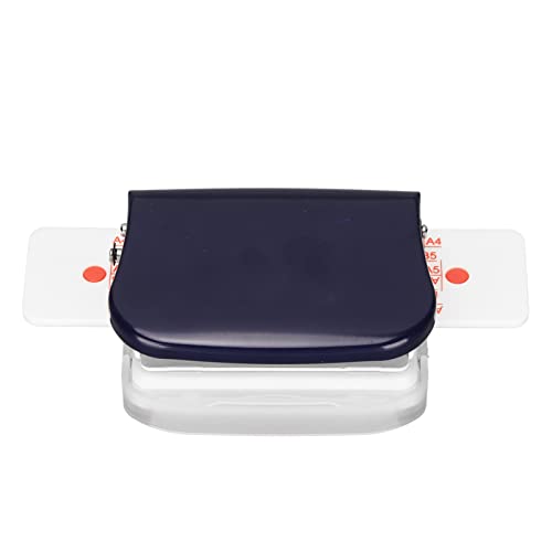 Máquina de Encadernação de Livro Cinch de 6 Furos para Perfurador de Papel de Escritório Doméstico Com Régua Material ABS de Liga Premium (Azul)