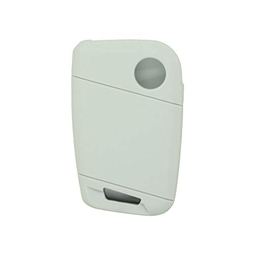 BROVACS Silicone Cover Protector Case Holder Skin Jacket Compatible with VOLKSWAGEN Passat B8 Magotan SKODA Superb A7 3 Button Smart Remote Key Fob CV9807 Grey - Image 3