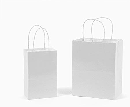 Miniatura 4 de 12 bolsas sólidas de papel Kraft, S, Blanco, 12