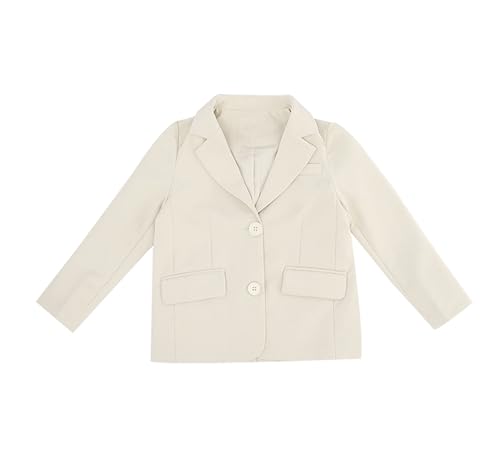Betusline Girls School Blazers Long Sleeve Notch Lapel Suit Jacket, 4-14 Years