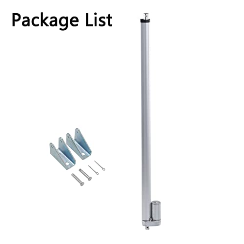 Jqdml Electric Linear Actuator Dc Motor 12V, 24 Inch Long Stroke, High Force 450 Lbs Speed 0.2"/Sec, With Mounting Bracket For Tv Table Lift, Door Opener And Home Automation (24"-12V-450Lbs) #TOP5